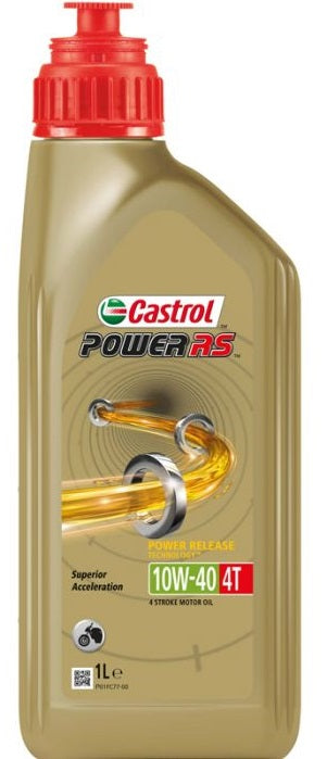 Castrol olie power rs 4t 10w-40 - fles à 1 liter