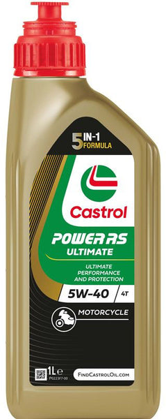 Castrol olie rs racing 4t 5w-40 fles à 1 liter