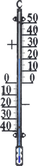 Nature - profielthermometer - voor binnen en buiten - metaal - zwart