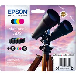Inktcartridge 502 multipak zwart, geel, cyaan, magenta