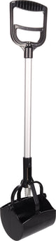Flamingo poepschep piper – grijs zwart – 70,5 cm hoog – hygiënische afvalschep voor honden