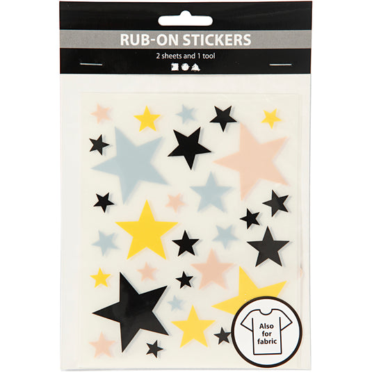Creativ company rub-on stickers sterren, 2 vellen