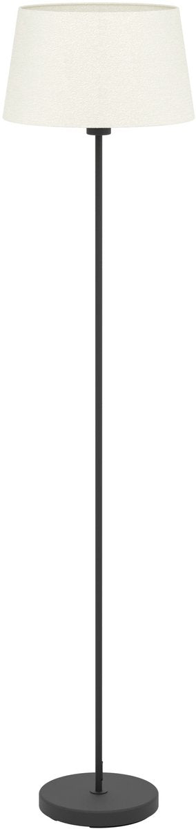 Eglo febres vloerlamp - e27 - 153 cm - zwart wit - teddy stof
