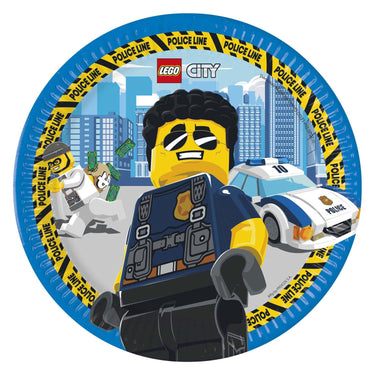 Globos papieren bordjes fsc lego city, 8st.