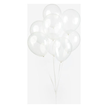 Globos ballonnen doorzichtig 30cm, 10st.
