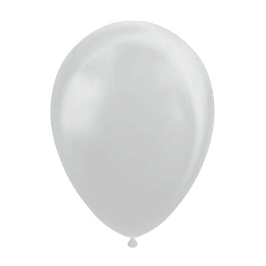 Globos ballonnen metallic zilver 30cm, 10st.