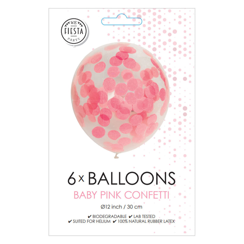 Load image into Gallery viewer, Confetti Ballonnen Papieren Confetti Baby Roze 30cm, 6st.
