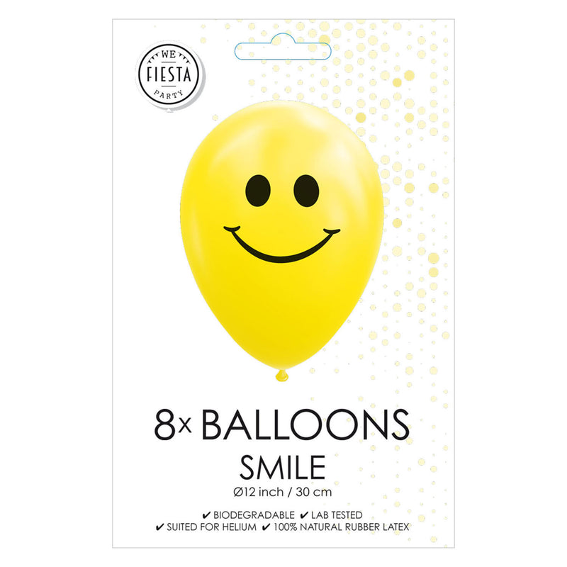 Load image into Gallery viewer, Ballonnen Smile Geel 30cm, 8st.
