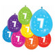 Globos ballonnen 2-zijdig geprint cijfer 7, 8st.