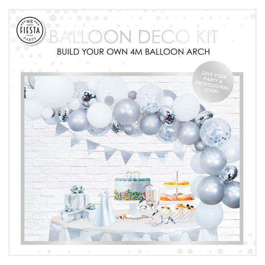 Globos ballonnen boog set zilver