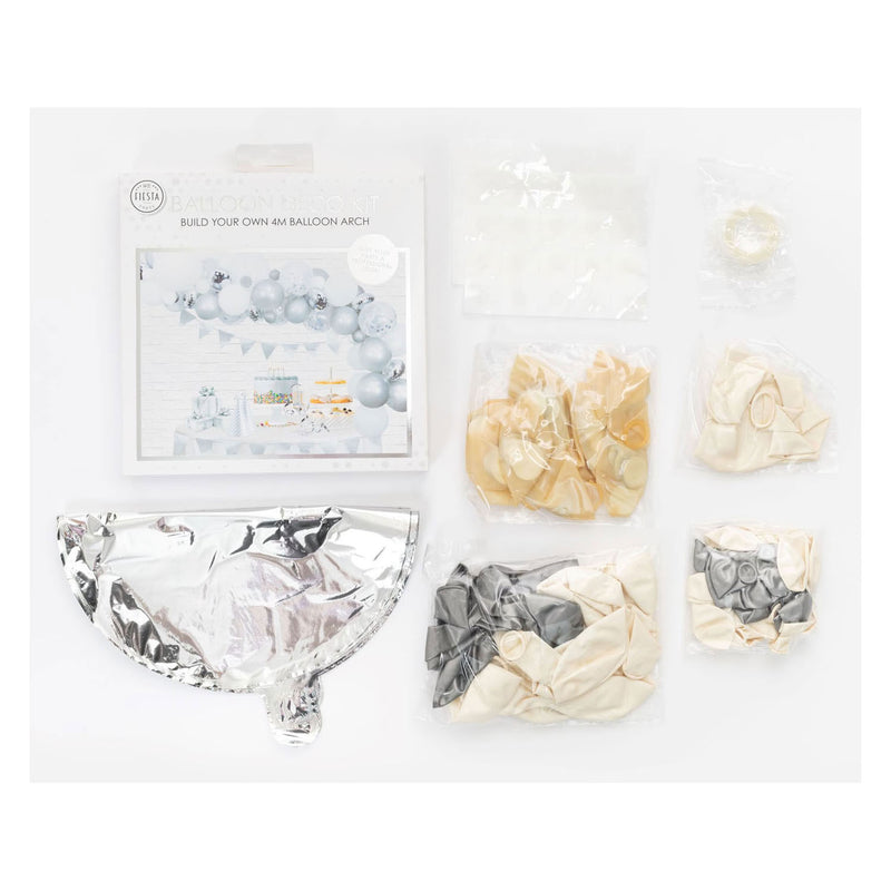 Load image into Gallery viewer, Ballonnen Boog Set Zilver
