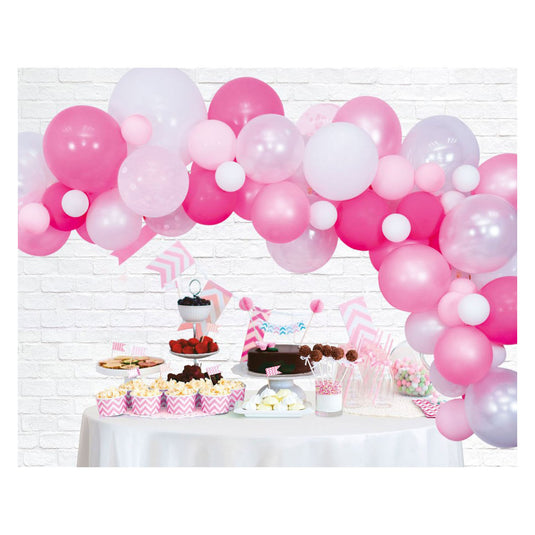 Globos ballonnen boog set roze