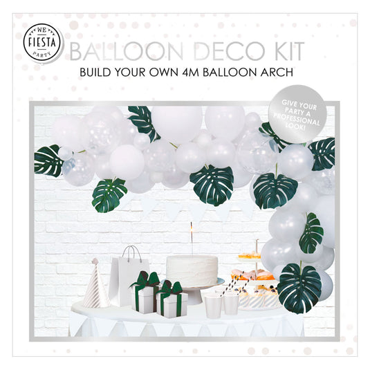 Globos ballonnen boog set wit