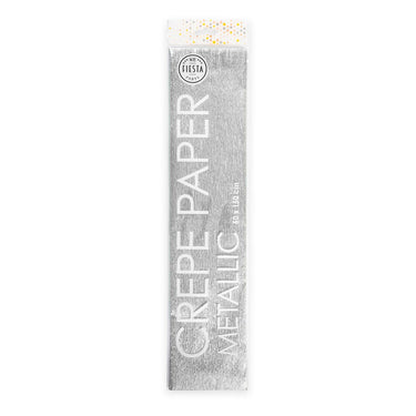Globos metallic crepepapier zilver, 50x150cm