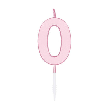 Globos taartkaars 4,5cm pastel roze no. 0