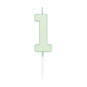 Globos taartkaars 4,5cm pastel mint no. 1
