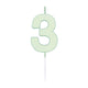 Globos taartkaars 4,5cm pastel mint no. 3