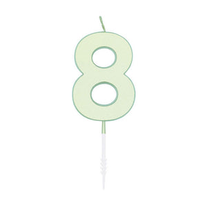Globos taartkaars 4,5cm pastel mint no. 8