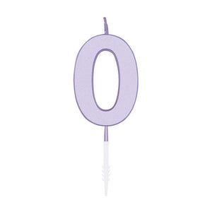 Globos taartkaars 4,5cm pastel lila no. 0