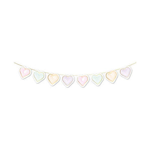 Globos papieren guirlande watercolors hearts - 2m