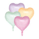Globos folieballonnen 18 inch watercolors hearts - 4st.