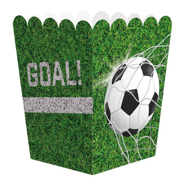 Globos papieren snackboxen voetbal - 8st.