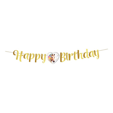 Globos vlaggenlijn happy birthday paarden - 2m