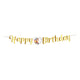 Globos vlaggenlijn happy birthday paarden - 2m