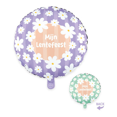 Globos folieballon 18 inch rond madeliefjes mijn lentefeest