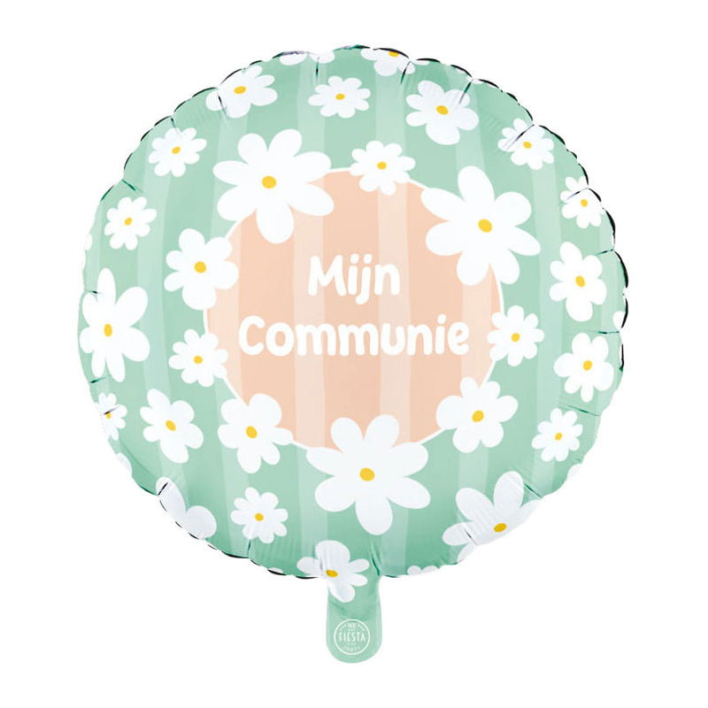 Afbeelding laden in galerijviewer, Globos folieballon 18 inch rond madeliefjes mijn communie
