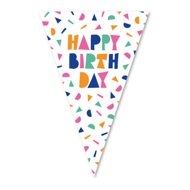 Globos vlaggenlijn happy birthday - 10m