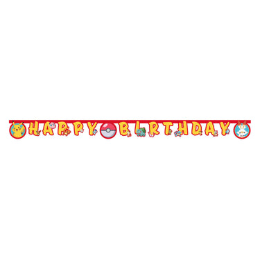 Globos letter guirlande happy birthday pokemon