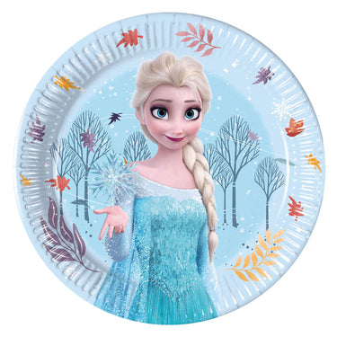 Globos papieren borden 20cm frozen idyllic wonder - 8st.