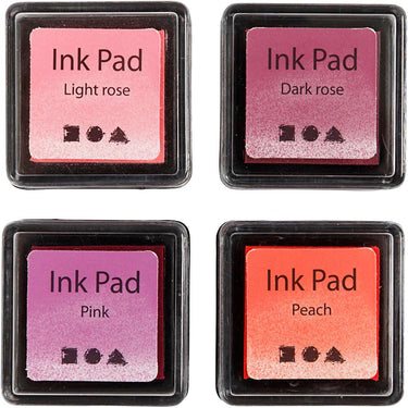 Creativ company https: www.cchobby.nl stempelinkt-h-2-cm-afm-3-5x3-5-cm-peach-roze-lichtroze-donkerroze-4-stuk-1-doos