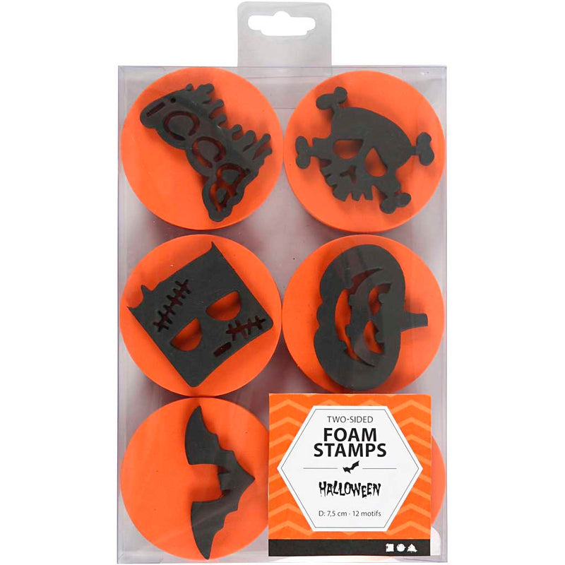 Afbeelding laden in galerijviewer, Https: www.cchobby.nl foam-stempels-halloween-d-7-5-cm-dikte-2-5-cm-6-stuk-1-doos
