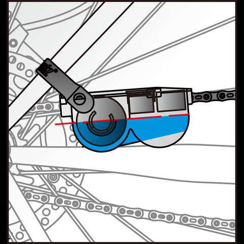 chain cleaner 11 x 4.5 x 5 cm transparent