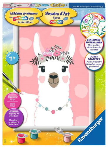 Ravensburger schilderen op nummer lama
