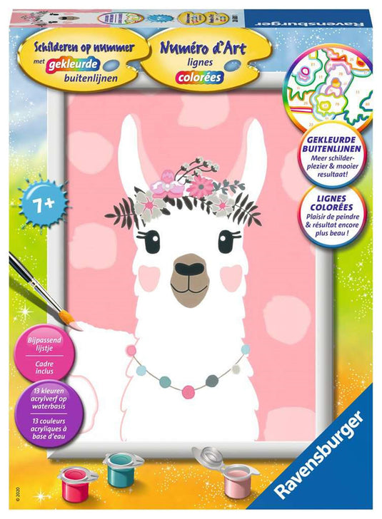 Ravensburger schilderen op nummer lama