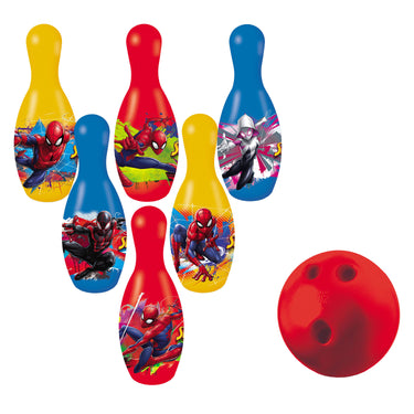 Mondo spiderman bowlingset speelgoed - 7-delig - kunststof - kind.