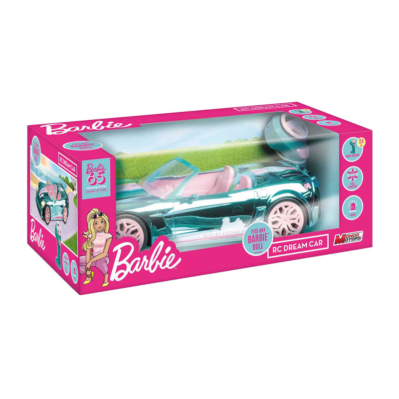 Load image into Gallery viewer, Mattel barbie mondo motors rc bestuurbare auto - verchroomd blauw 65 jaar jubileum editie
