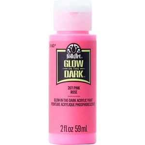 Folkart • glow in the dark acrylic paint pink 59ml