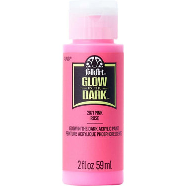 Folkart • glow in the dark acrylic paint pink 59ml