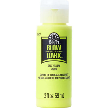 Folkart • glow in the dark acrylic paint yellow 59ml