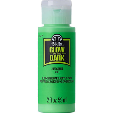 Folkart • glow in the dark acrylic paint green 59ml