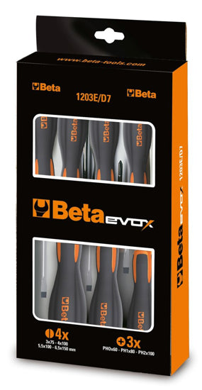 Screwdriver set Beta Tools Evox 1203E/D8P - 8 pieces