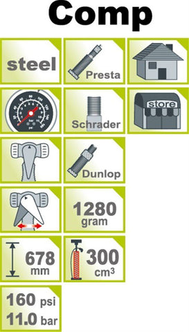 Icetoolz track pump steel 11bar