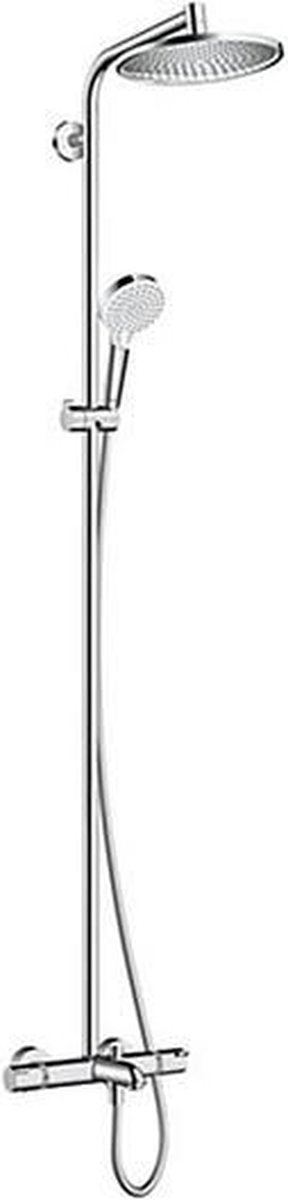Hansgrohe crometta s - showerpipe - ecosmart waterbesparend - 240mm - 1 straalfunctie - chroom - met thermostaat