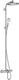Hansgrohe crometta s - showerpipe - ecosmart waterbesparend - 240mm - 1 straalfunctie - chroom - met thermostaat