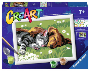 Ravensburger creart sleeping cats and dogs - schilderen op nummer voor kinderen