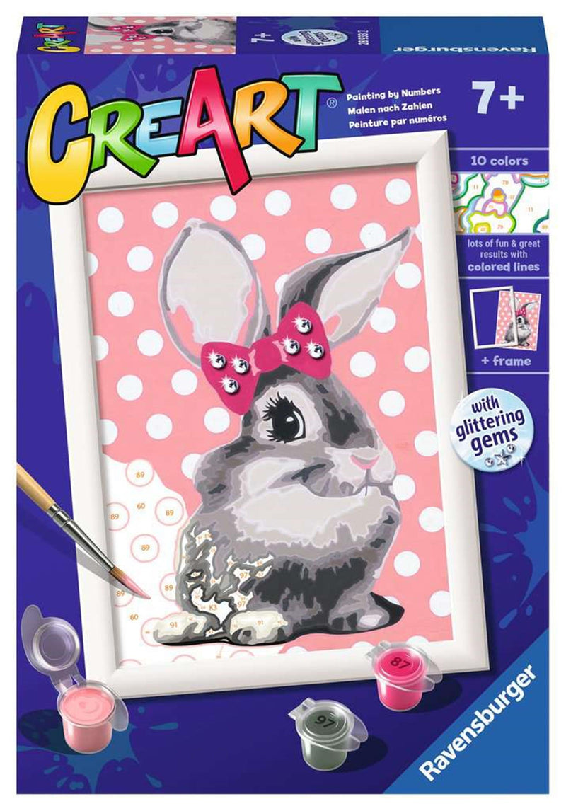 Load image into Gallery viewer, Ravensburger creart schilderen op nummer - konijn met glitters
